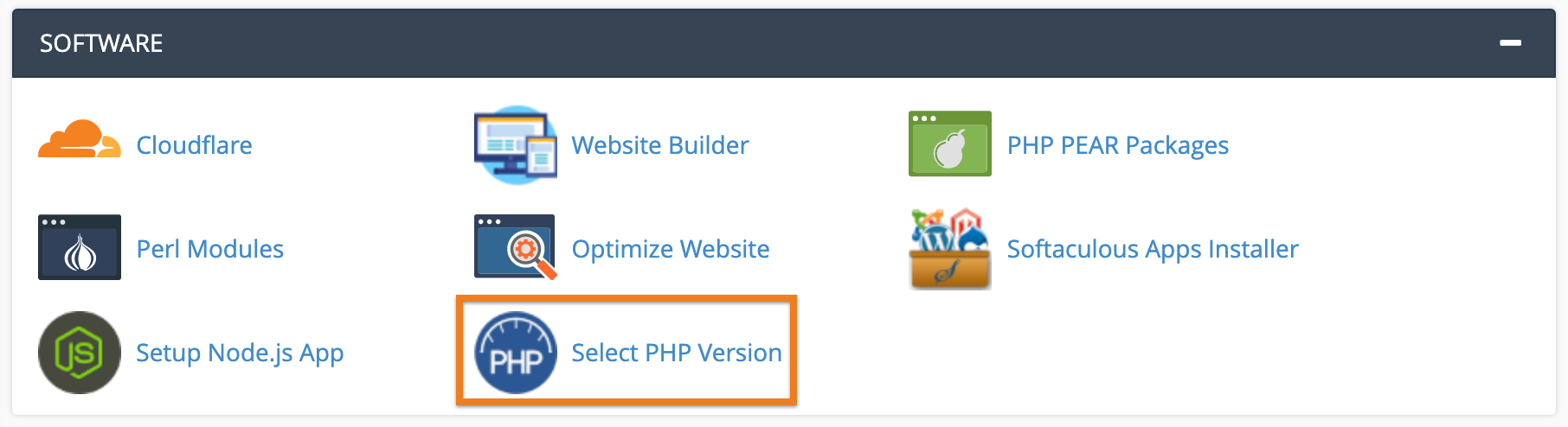 Select PHP Version