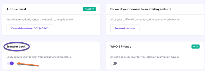 Hostinger Disable Domain Transfer Lock