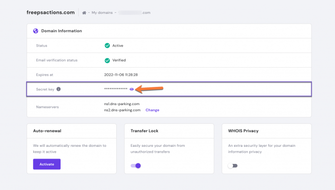 Hostinger Domain Information
