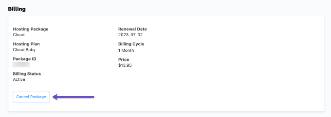 HostGator Cancel Package