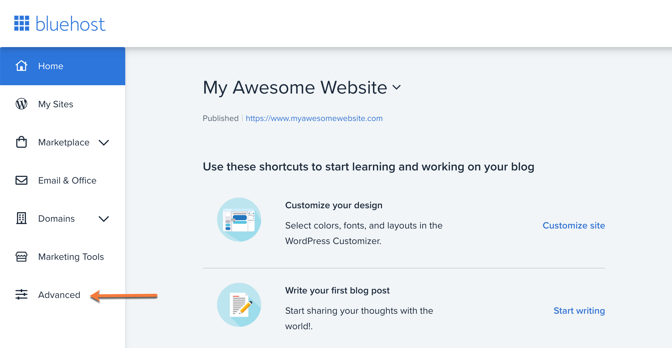 Bluehost Portal Advanced