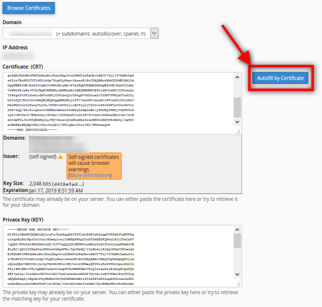 install SSL Certificate in cPanel