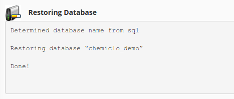 restore mysql backup